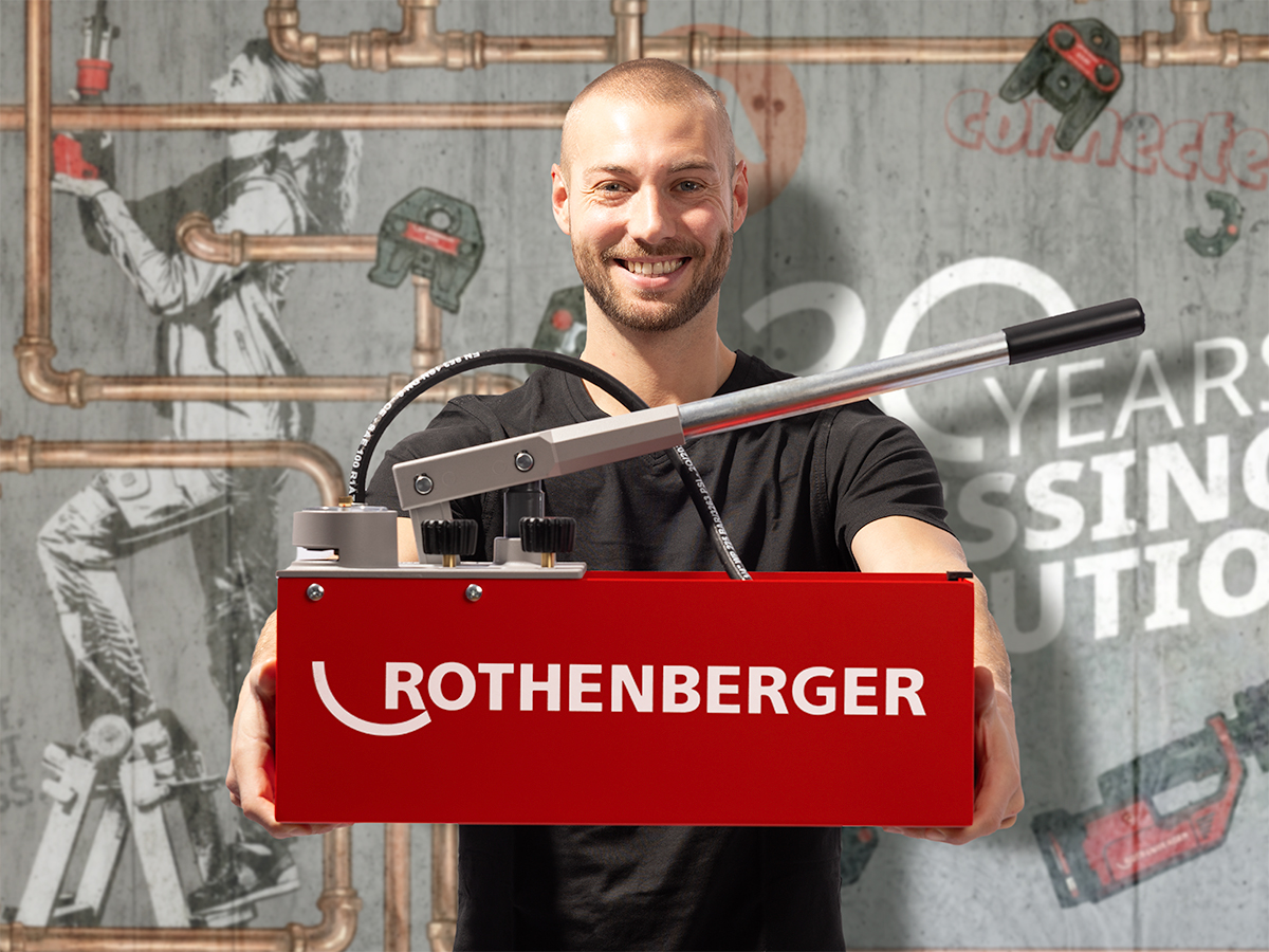 Kup zaciskarkę akumulatorową ROTHENBERGER a otrzymasz pompę kontrolną RP 50-S gratis!